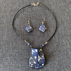 Hand painted ceramic set